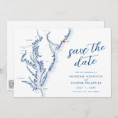 Atlantic City New Jersey Kaart Moderne Bruiloft (Voorkant / Achterkant)