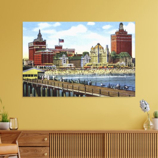 Atlantic City New Jersey langs de kust Canvas Afdruk (Insitu (Woonkamer))