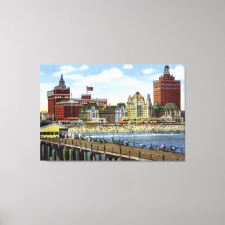 Atlantic City New Jersey langs de kust Canvas Afdruk