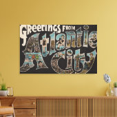Atlantic City, New Jersey - Large Letter Scenes 3 Canvas Afdruk (Insitu (Woonkamer))