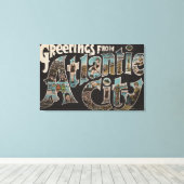 Atlantic City, New Jersey - Large Letter Scenes 3 Canvas Afdruk (Insitu (Houten vloer))