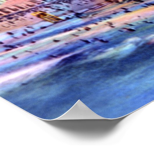 Atlantic City New Jersey Pier en Beachside Poster (Hoek)