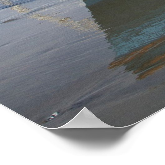 Atlantic City New Jersey pier reddingsboot op boot Poster (Hoek)