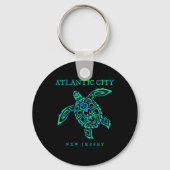 Atlantic City New Jersey Sea Turtle Boys Girls Tod Sleutelhanger (Voorkant)