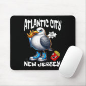 Atlantic City New Jersey Seagull French Fries Funn Muismat (Met muis)