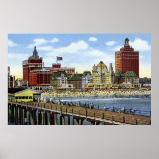 Atlantic City New Jersey Shoreline Uitzicht Poster