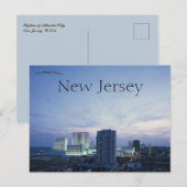 Atlantic City New Jersey Skyline Briefkaart (Voorkant / Achterkant)