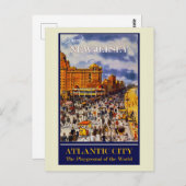  Atlantic City New Jersey Travel Briefkaart (Voorkant / Achterkant)