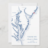 Atlantic City New Jersey trouwfoto Bedankkaart (Voorkant)