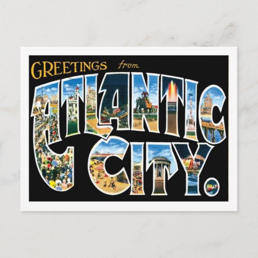 Atlantic City New Jersey US City Briefkaart (Voorkant)