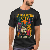 Atlantic City New Jersey Vacation Casino Gaming Ga T-shirt (Voorkant)