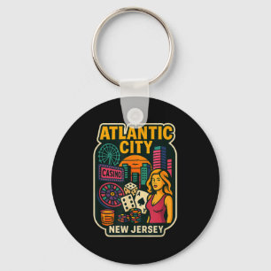 Atlantic City New Jersey Vakantie Casino Gaming Ga Sleutelhanger
