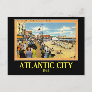 Atlantic City, New Jersey, Vintage Briefkaart