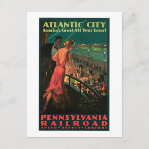Atlantic City New Jersey Vintage Travel Briefkaart