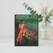 Atlantic City New Jersey Vintage Travel Briefkaart (Staand voorkant)