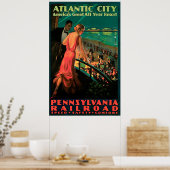 Atlantic City New Jersey Vintage Travel Poster (Keuken)