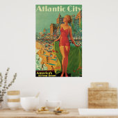Atlantic City, New Jersey Vintage Travel Poster (Keuken)