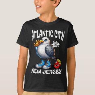 Atlantic City New Jersey Zeemeeuw Franse Frieten G T-shirt