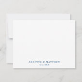 Atlantic City NJ Bruiloft Elegante Marine Kaart (Achterkant)