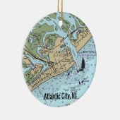 Atlantic City NJ Chart Keramisch Ornament (Rechts)