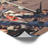 Atlantic City NJ, Fietsen op de promenade Poster (Hoek)