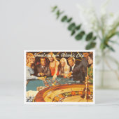 Atlantic City NJ, Gambling, Roulette, Retro Briefkaart (Staand voorkant)