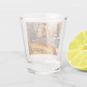 Atlantic City NJ, Gambling, Roulette, Retro Postc Shot Glas (Achterkant)