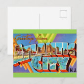Atlantic City NJ Groeten Ansichtkaart Briefkaart (Voorkant / Achterkant)