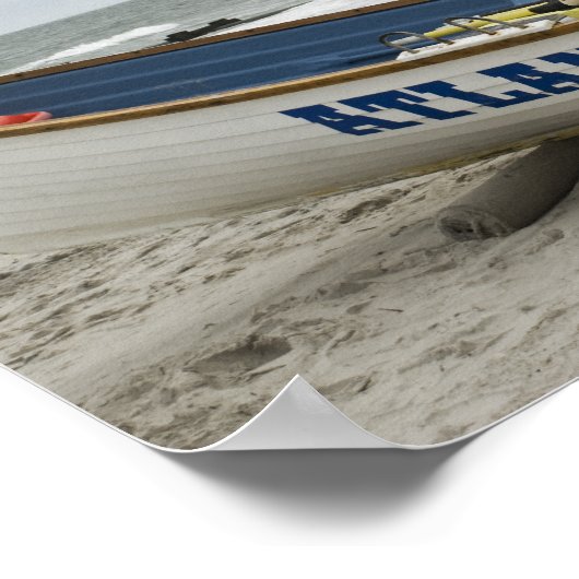 Atlantic City, NJ Lifeguard Boat Poster (Hoek)