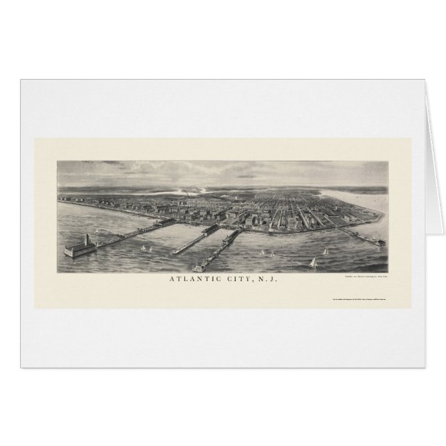 Atlantic City, NJ Panoramic Map - 1905 (Voorkant Horizontaal)