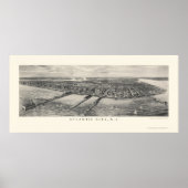 Atlantic City, NJ Panoramic Map - 1905 Poster (Voorkant)
