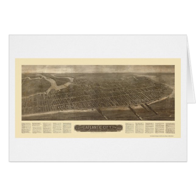 Atlantic City, NJ Panoramic Map - 1910 (Voorkant Horizontaal)