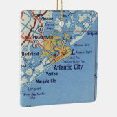 Atlantic City NJ Retro Map Keramisch Ornament (Rechts)