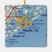 Atlantic City NJ Retro Map Keramisch Ornament (Voorkant)