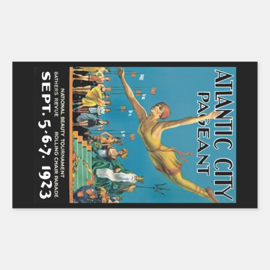 Atlantic City Pageant Rechthoekige Sticker (Voorkant)