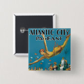 Atlantic City Pageant Vierkante Button 5,1 Cm (Voorkant /achterkant)