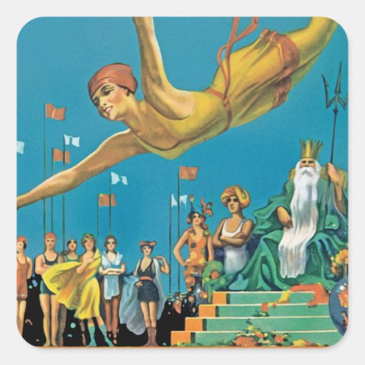 Atlantic City Pageant Vierkante Sticker (Voorkant)