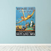 Atlantic City Pageant Vintage Reizen Poster Canvas Afdruk (Insitu (Houten vloer))