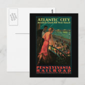 Atlantic City Pennsylvania Railroad Briefkaart (Voorkant / Achterkant)