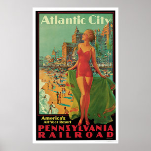 Atlantic City Pennsylvania Railroad  Poster