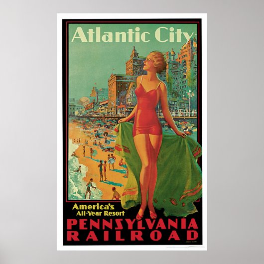 Atlantic City Pennsylvania Railroad Poster (Voorkant)