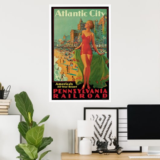Atlantic City Pennsylvania Railroad Poster (Thuiskantoor)