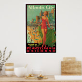 Atlantic City Pennsylvania Railroad Poster (Keuken)
