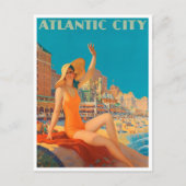 Atlantic City, Pennsylvania Vintage Postcar Briefkaart (Voorkant)