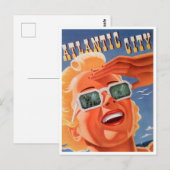 Atlantic City, Pennsylvania Vintage Travel Briefkaart (Voorkant / Achterkant)