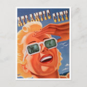Atlantic City, Pennsylvania Vintage Travel Briefkaart (Voorkant)