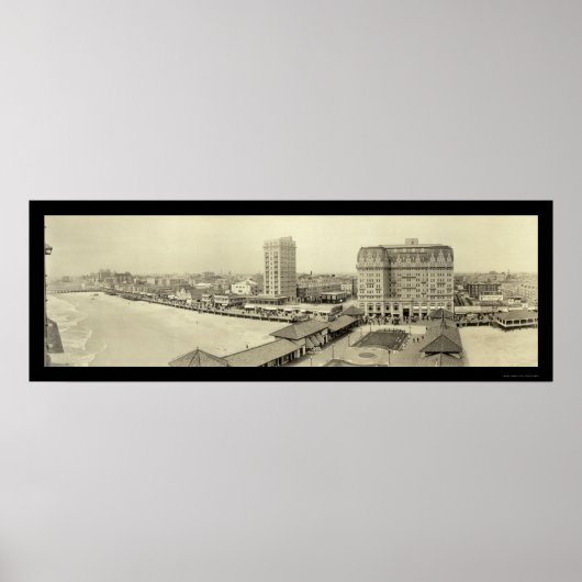 Atlantic City Pier Foto 1917 Poster (Voorkant)