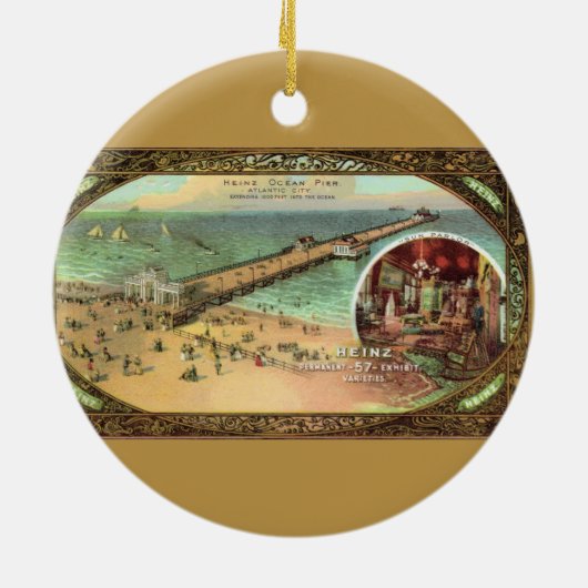  Atlantic City Pier Keramisch Ornament (Achterkant)