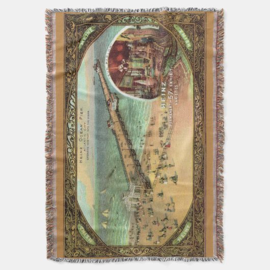  Atlantic City Pier Throw Blanket Deken (Voorkant Verticaal)