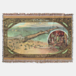  Atlantic City Pier Throw Blanket Deken
